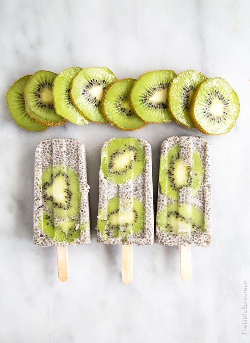 Kiwi Coconut Chia Popsicles