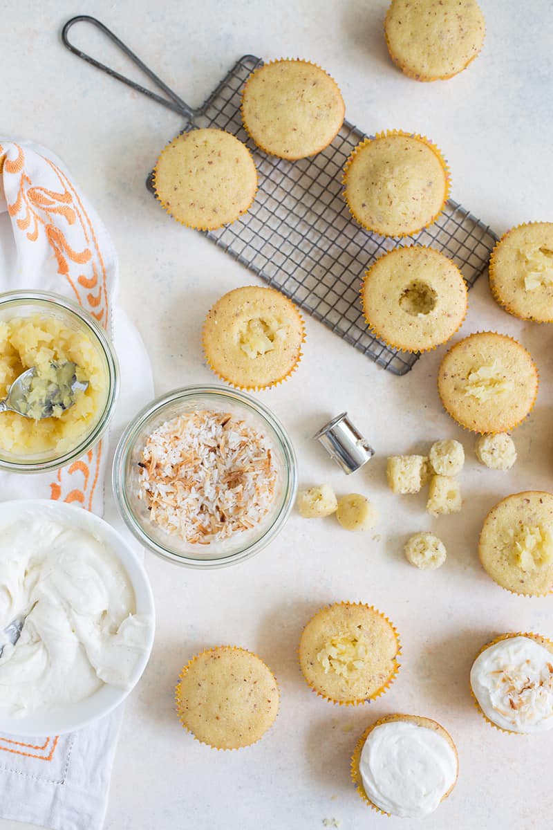 Pineapple Coconut Cupcakes