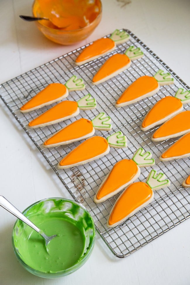 Spring Carrot Sugar Cookies