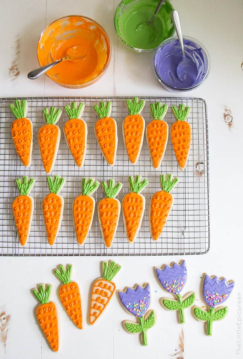 Spring Carrot Sugar Cookies