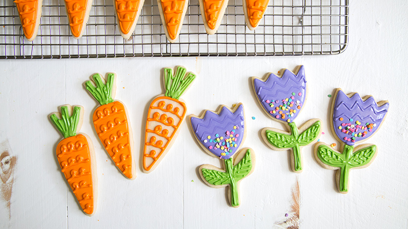 Spring Carrot Sugar Cookies