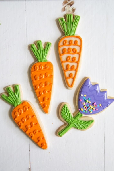 Spring Carrot Sugar Cookies