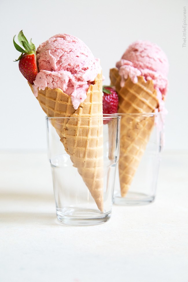 Strawberry Buttermilk Ice Cream The Little Epicurean