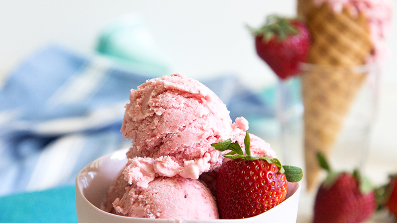 Strawberry Buttermilk Ice Cream