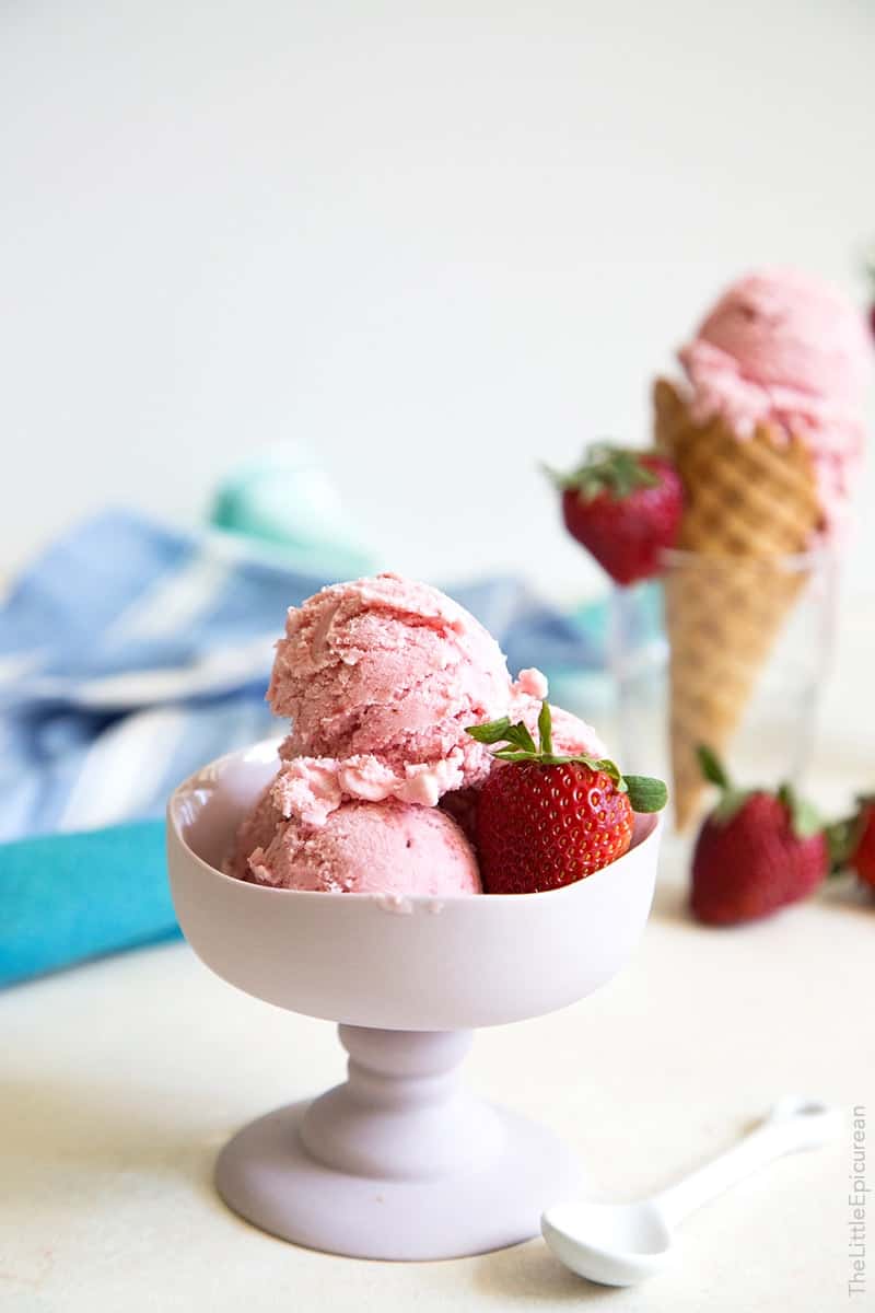 Strawberry Buttermilk Ice Cream. Fresh strawberry puree swirled into a creamy buttermilk mixture.
