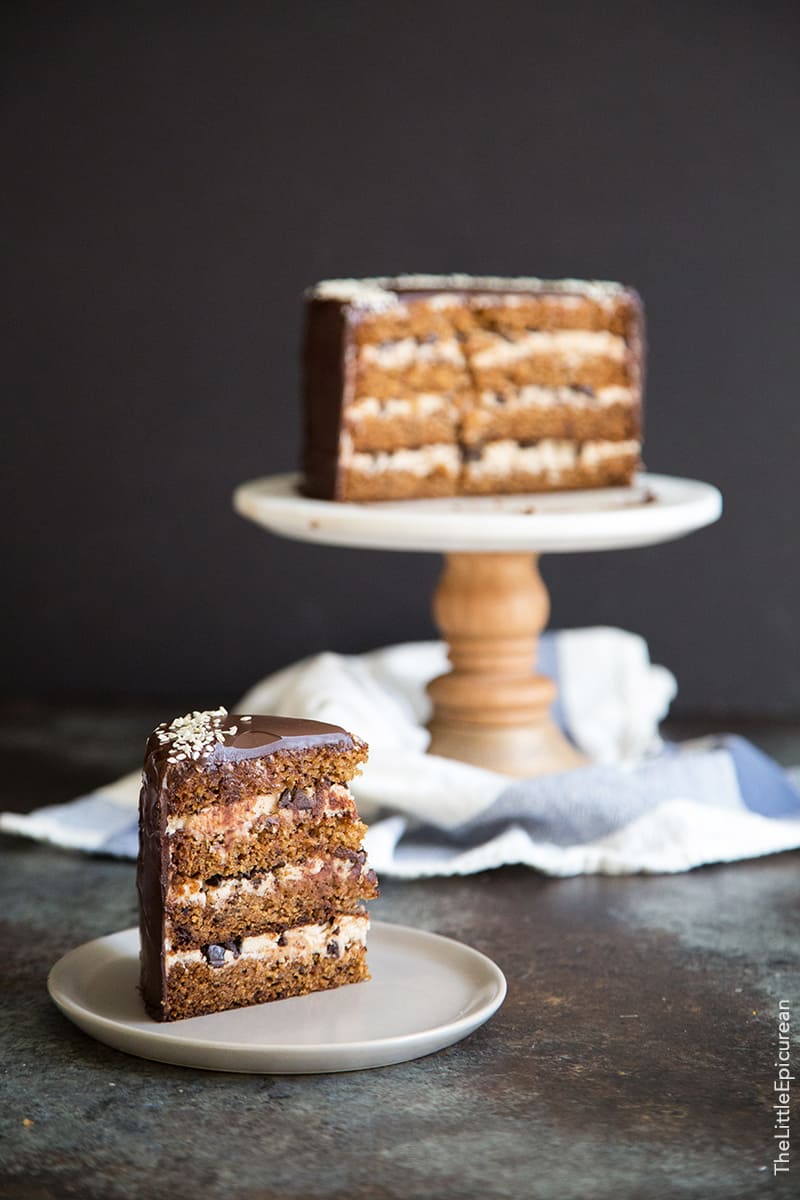 Tahini Chocolate Banana Cake