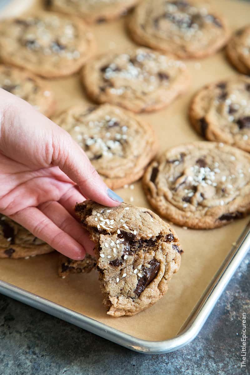 Tahini Chocolate Chunk Cookies The Little Epicurean Tahini Chocolate Chunk Cookies The Little Epicurean