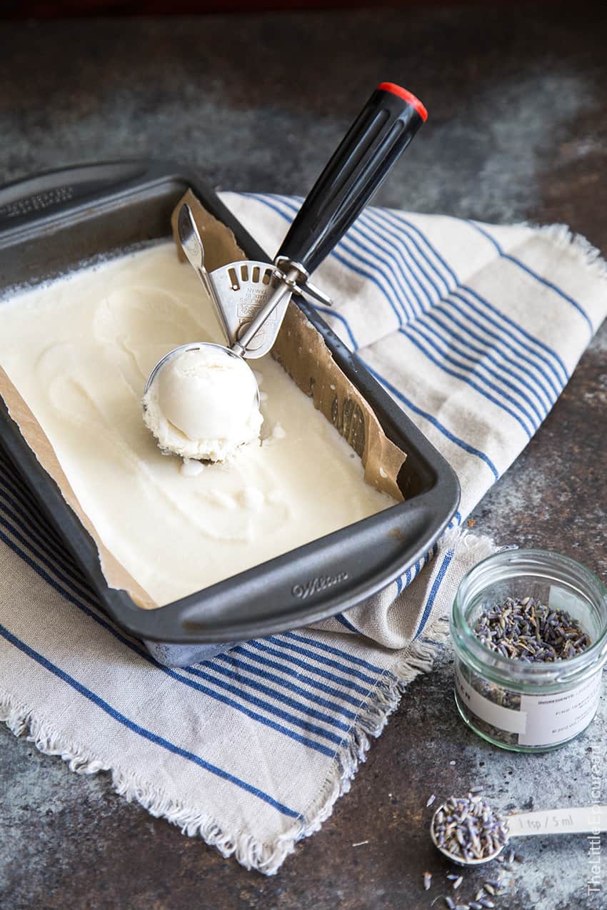 Lavender Ice Cream with Honeycomb Toffee