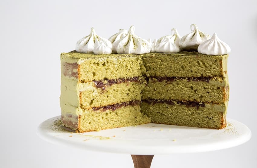 Matcha Red Bean Cake