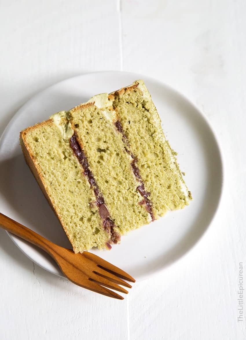 Matcha Red Bean Cake