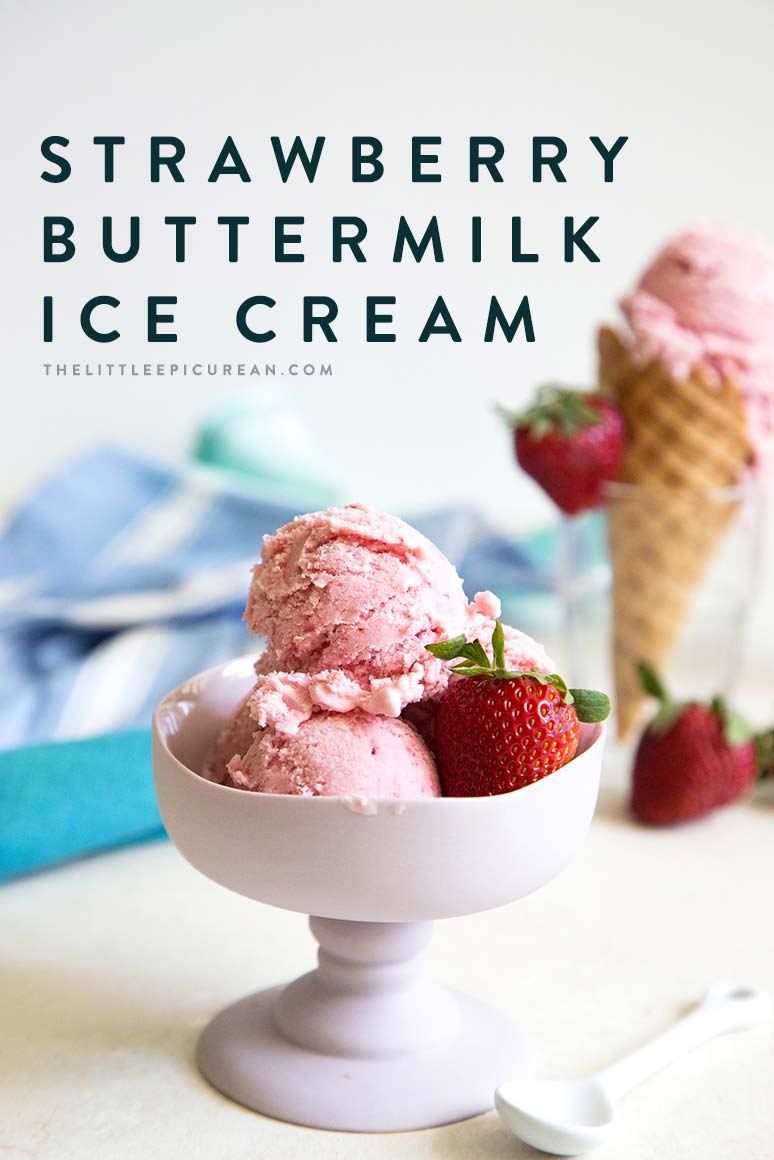 Strawberry Buttermilk Ice Cream