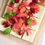Grapefruit Strawberry Gooey Butter Bars