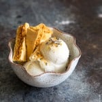 Lavender Ice Cream with Honeycomb Toffee