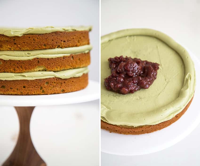 Matcha Red Bean Cake