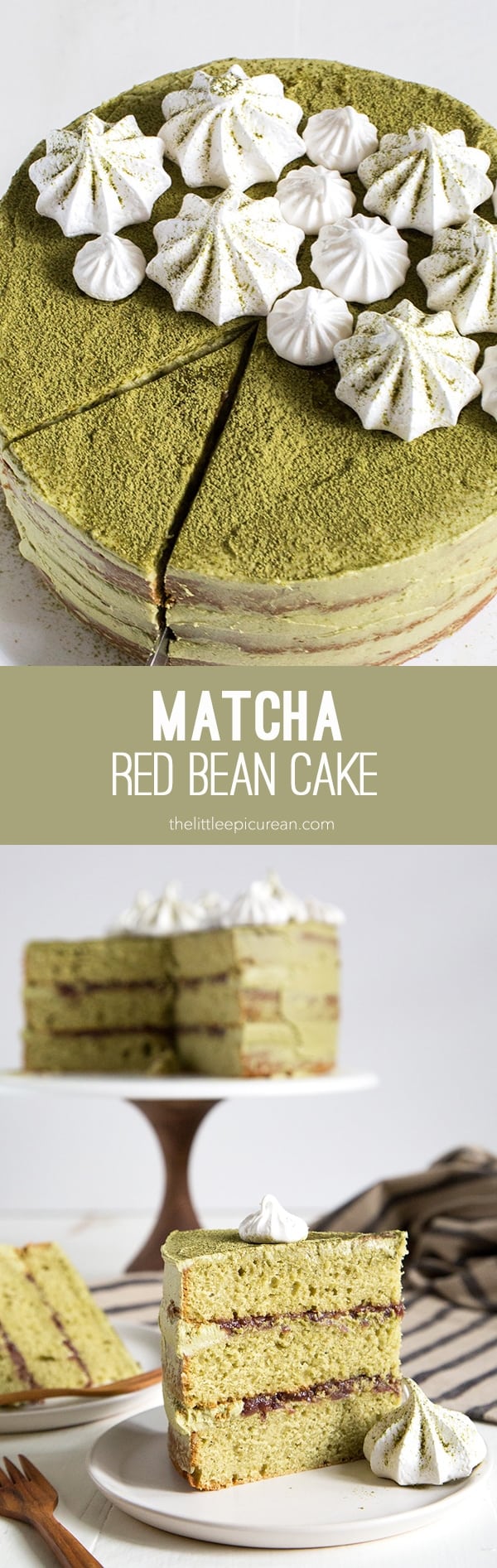 Matcha Red Bean Cake