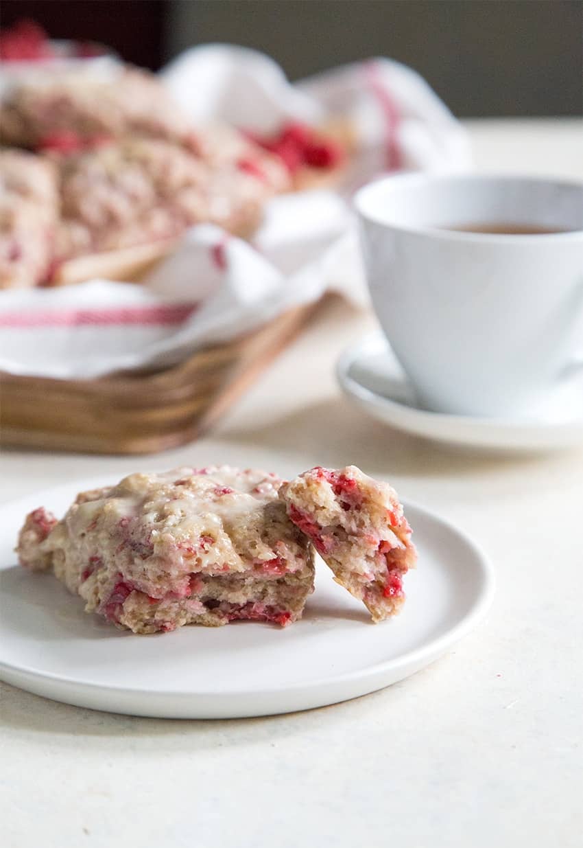 Honey Raspberry Ricotta Scones