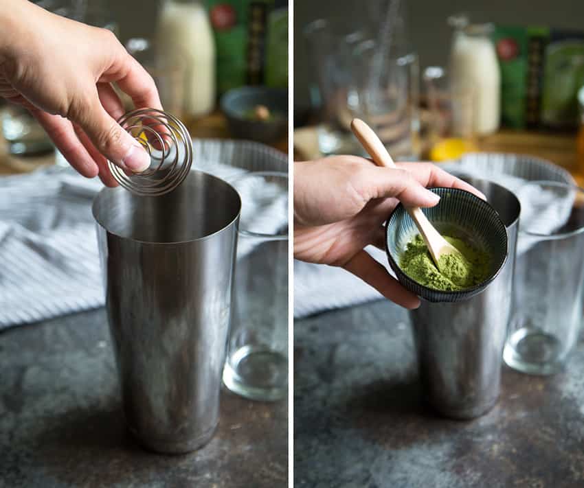 Iced Honey Matcha Soy Latte