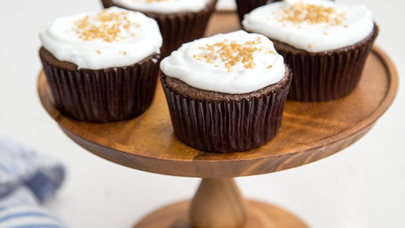 Vegan Chocolate Cupcakes with Whipped Coconut Cream