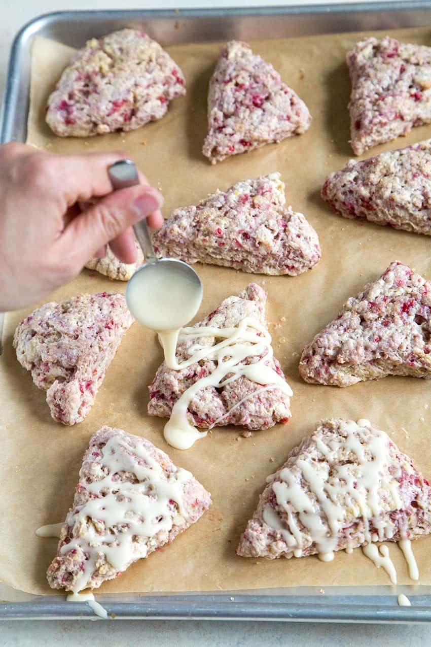 Honey Raspberry Ricotta Scones