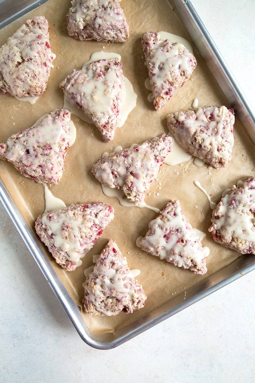 Honey Raspberry Ricotta Scones