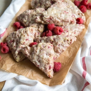 Honey Raspberry Ricotta Scones