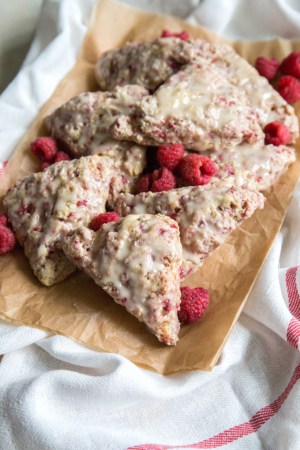 Honey Raspberry Ricotta Scones