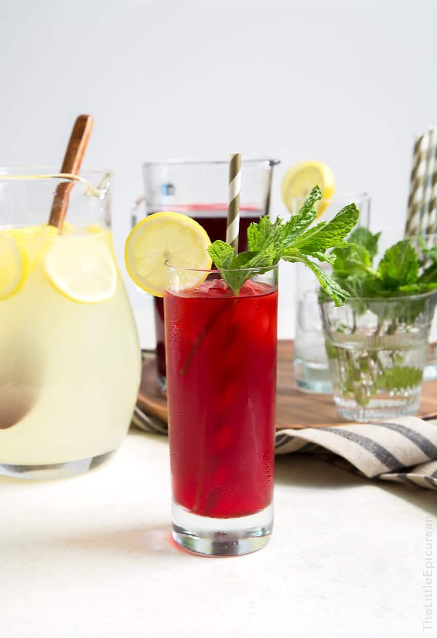 Mint Hibiscus Lemonade