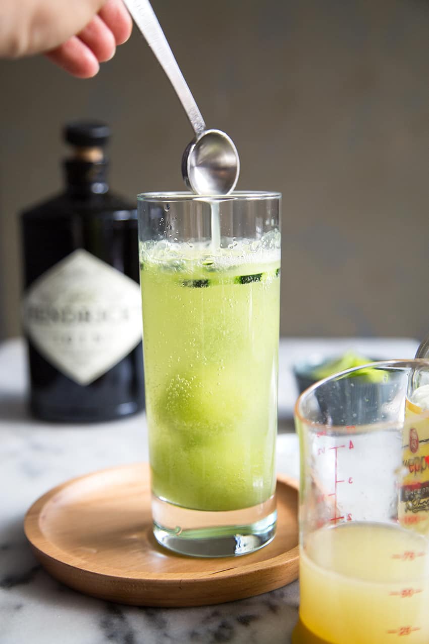 Cucumber Gin and Tonic Floats