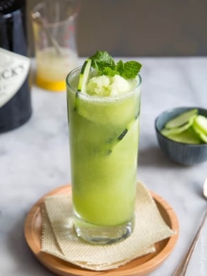 Cucumber Gin and Tonic Floats