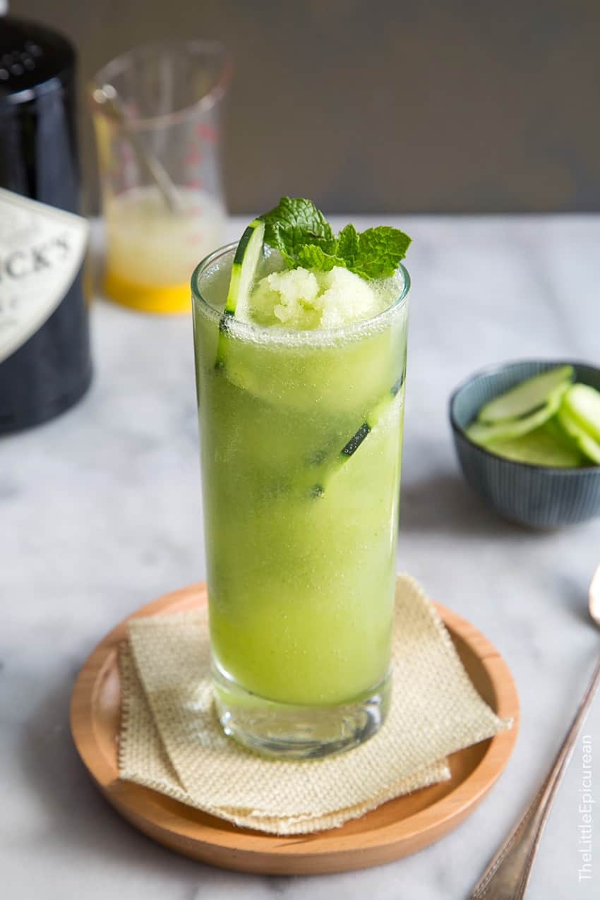 Cucumber Gin and Tonic Floats