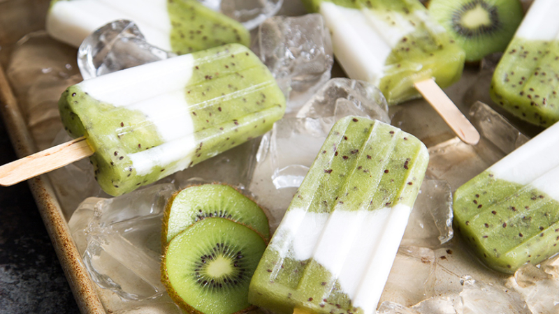 Kiwi Coconut Popsicles