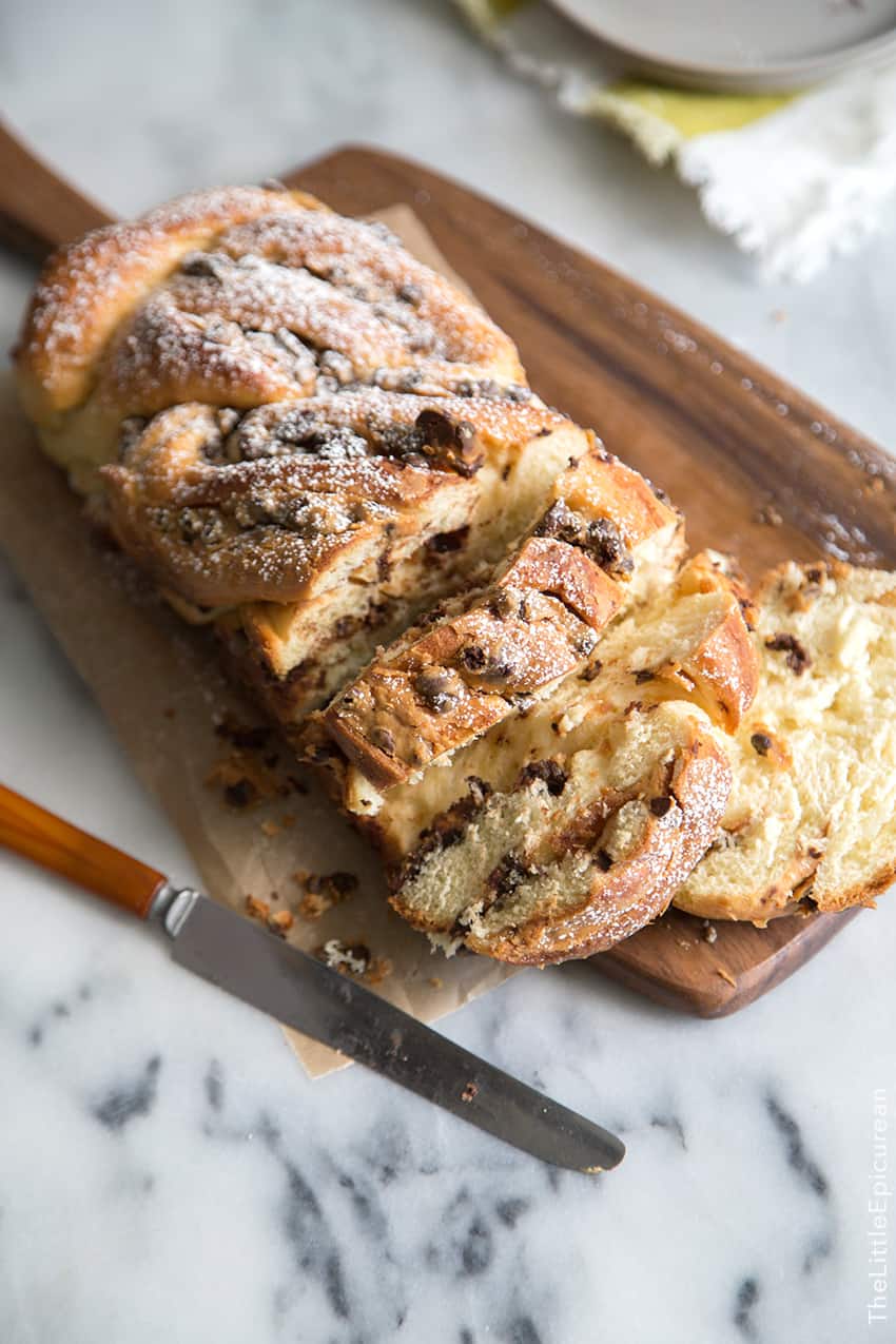 Peanut Butter Chocolate Chip Twisted Swirl Bread