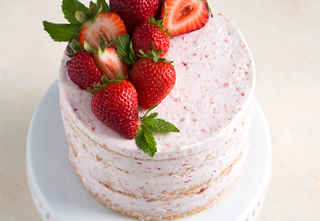 Strawberry Lemon Olive Oil Cake