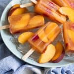 Raspberry Peach Sangria Popsicles