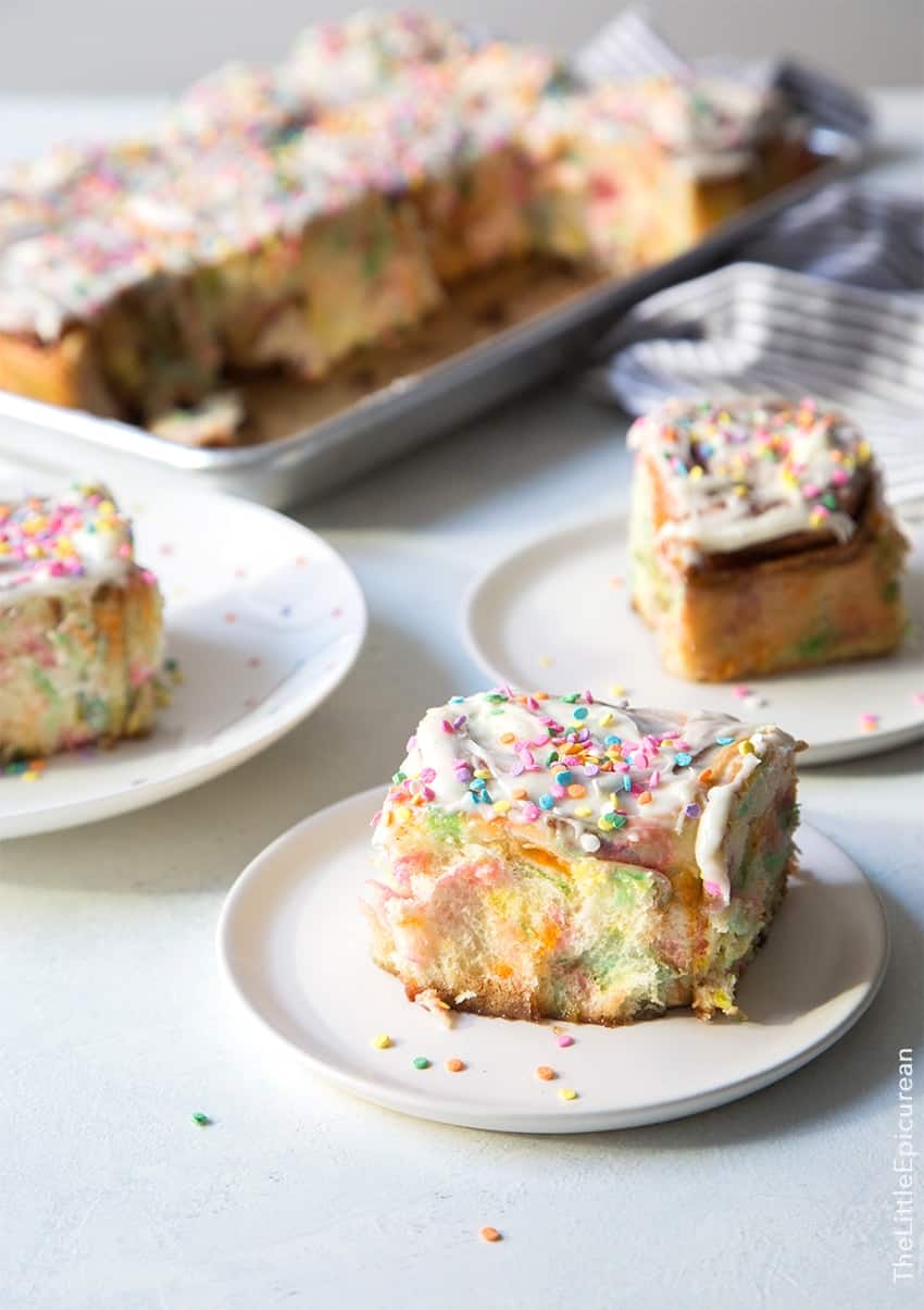 Birthday Funfetti Cinnamon Rolls