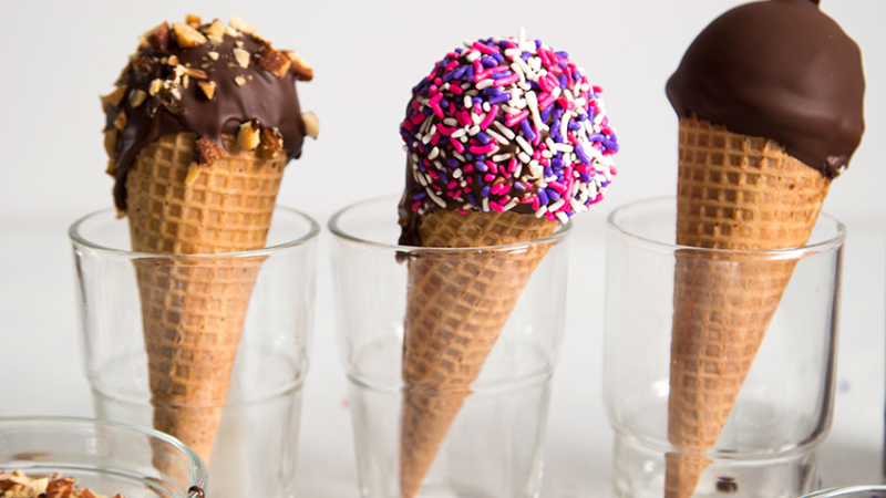 Coconut Sundae Cones