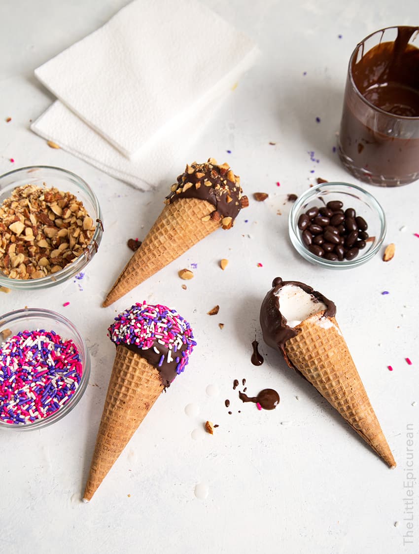 Coconut Sundae Cones