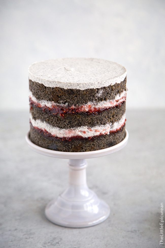 Raspberry Black Sesame Cake - The Little Epicurean