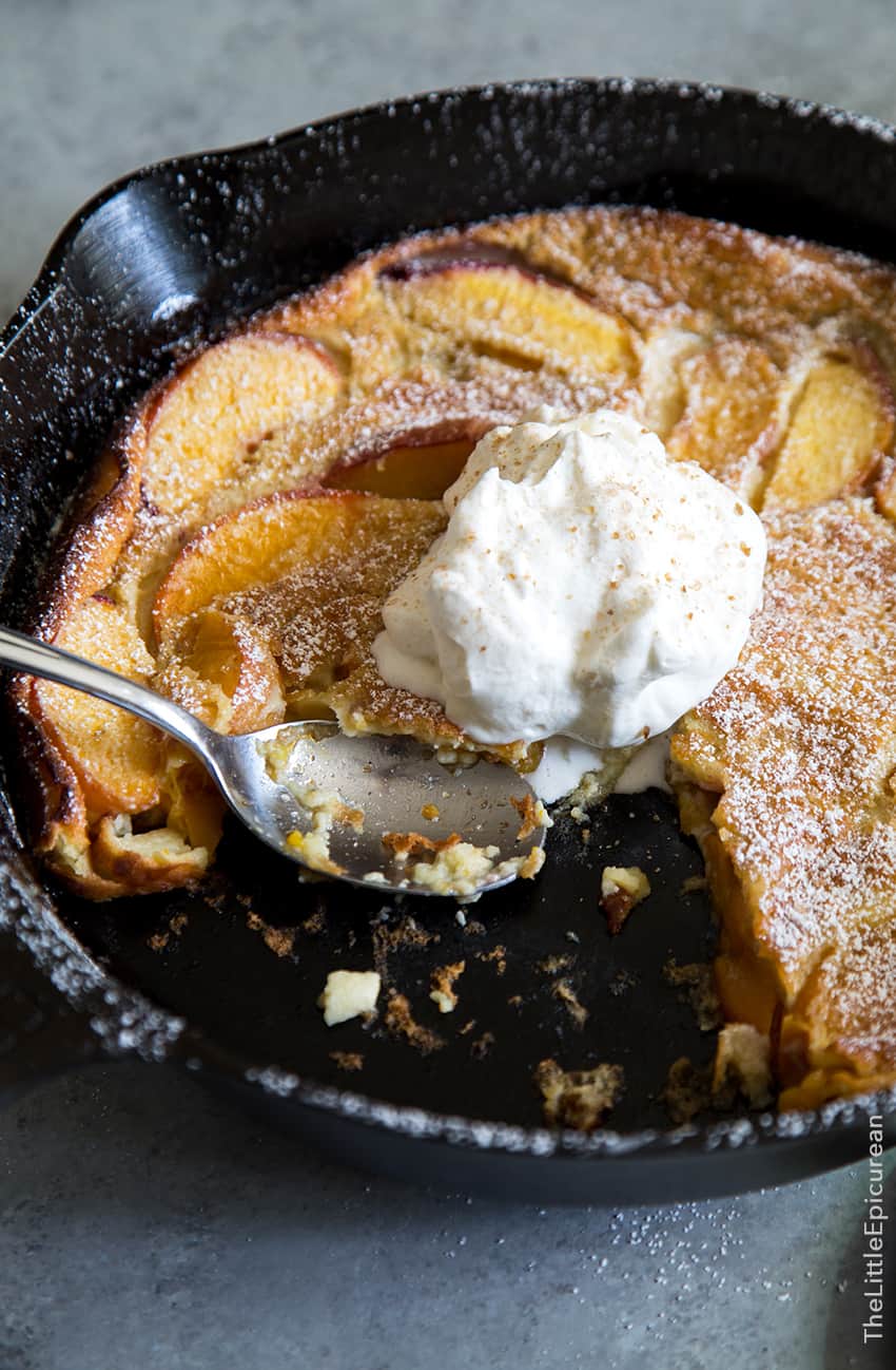 Whiskey Peach Clafoutis