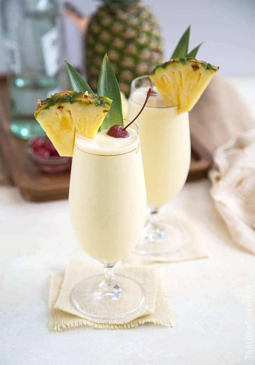 Frozen Pina Colada (plus nonalcoholic version) The Little Epicurean