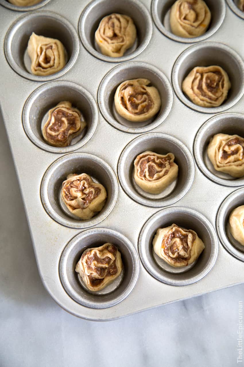 Honey Orange Pecan Mini Rolls