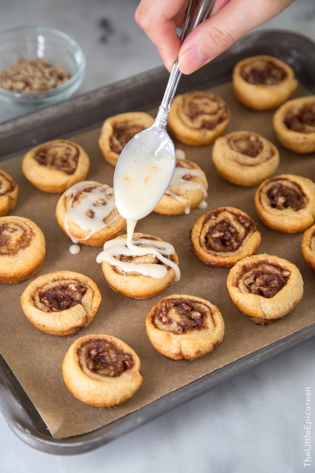 Honey Orange Pecan Mini Rolls