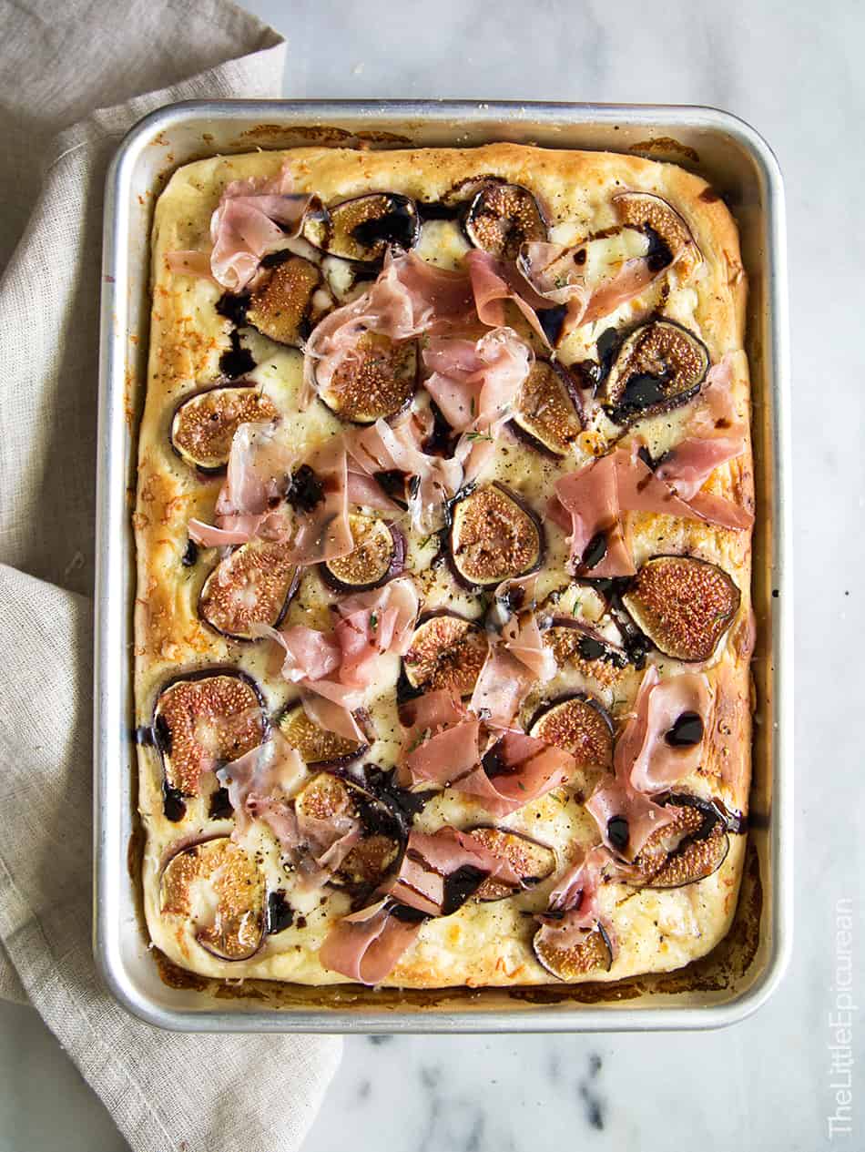 Fig Prosciutto Pizza with Fresh Mozzarella and Balsamic Glaze