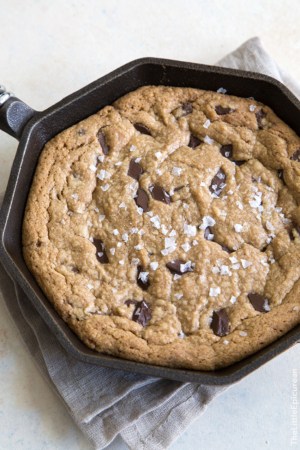 Peanut Butter Chocolate Chunk Skillet Cookie