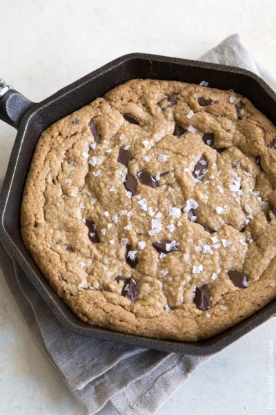 Peanut Butter Chocolate Chunk Skillet Cookie