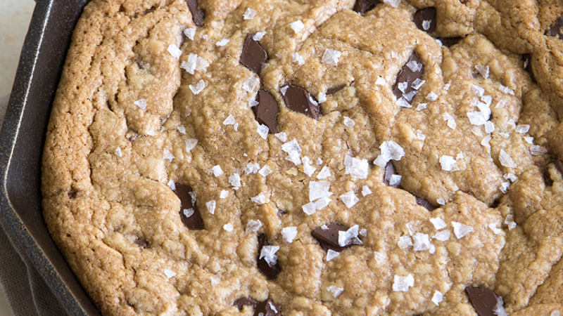 Peanut Butter Chocolate Chunk Skillet Cookie