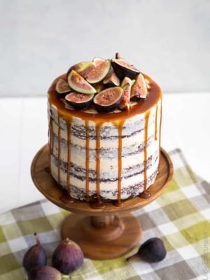 Caramel Fig Chocolate Cake