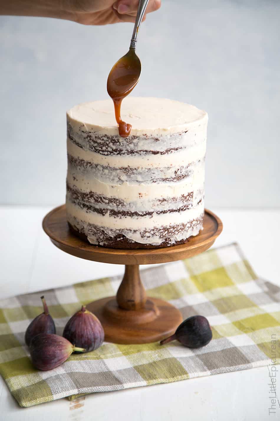 Caramel Fig Chocolate Cake