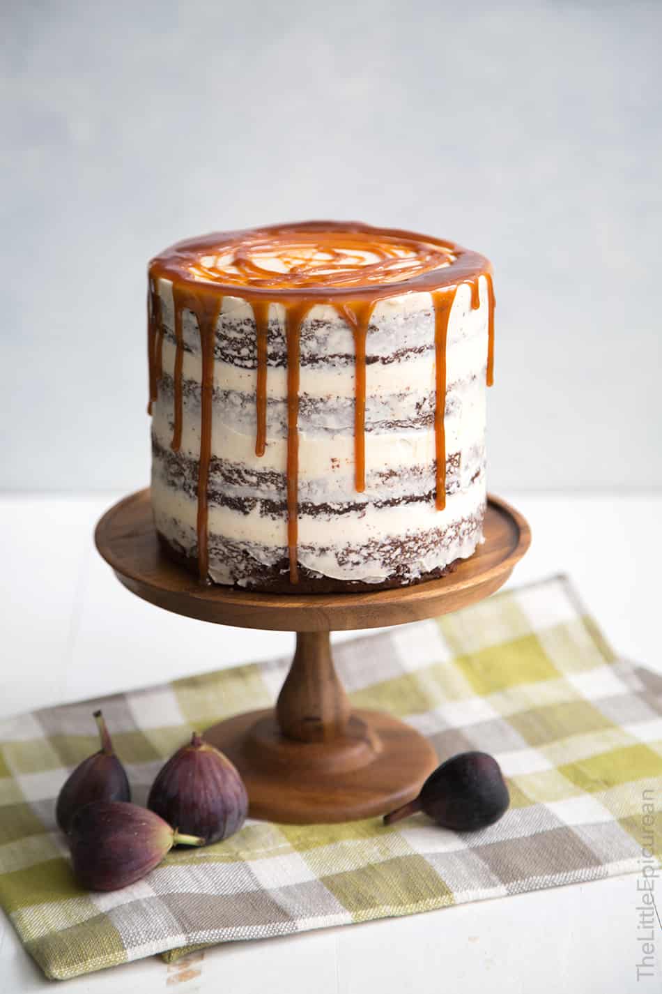 Caramel Fig Chocolate Cake