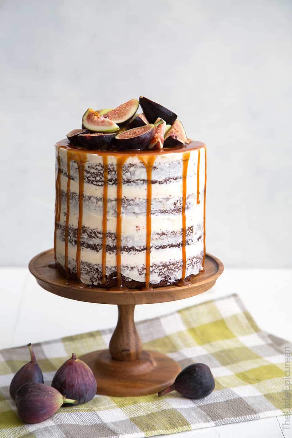 Caramel Fig Chocolate Cake